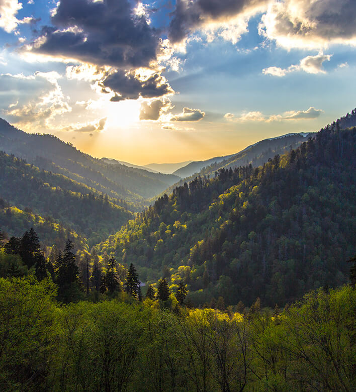 Great Smoky Mountains Sunset At Morton Overlook